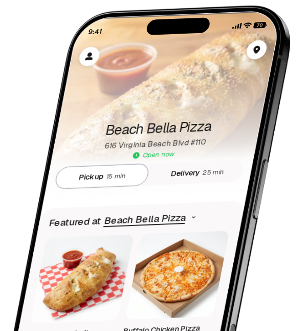 Beach Bella Pizza app preview